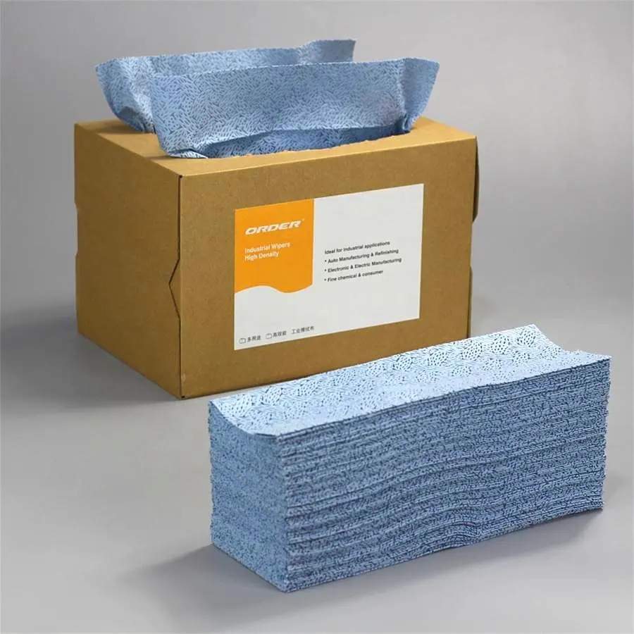 Prep Brag Box Pp Biru Meltblown Minyak Nonwoven Menyerap Kotor Menghapus Kain Pembersih Microfiber