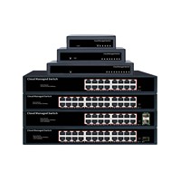 Switch Jaringan Gigabit POE 8 Port Full Duplex 10/100/1000Mbps Tanpa Manajemen untuk LAN Kantor