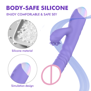 Vibrador de Conejo con Succión de Clítoris Totalmente Automático, Sensación Realista, 20 Frecuencias, Resistente al Agua, Recargable por USB, Ecológico - Product Image 3