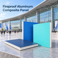Panneau composite en aluminium ignifuge de 4 mm, 4x8 pieds, revêtement FEVE, noir brillant, ACP pour panneaux de façade de magasin