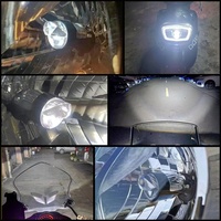 Faros Delanteros Bi-LED con Mini Lente H4, Luz LED para Faros Delanteros de 120w, Focos LED, Faros H4 para Motocicleta y Automóvil, Bombillas LED de 12v 6000k