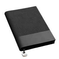 Carnet A5 personnalisable haut de gamme pour cadeaux d'affaires, couverture rigide, 200 pages intérieures en cuir, avec pendentif métallique promotionnel, type agenda, avec logo