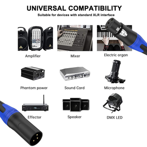 Câble Microphone XLR 3 Broches Personnalisé en Gros, Câble Audio Équilibré HI-FI Double Blindage <span class=keywords><strong>OFC</strong></span> pour Table de Mixage, Amplificateur de Puissance, Haut-Parleur - Product Image 4