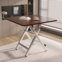 Table de repas pliable portable moderne en alliage d'aluminium rectangulaire de petite taille pour le camping et l'ameublement extérieur
