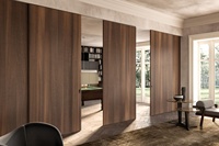 Portes intérieures modernes Ace Dernières portes doubles fantaisie en bois de teck Conceptions rondes pour maisons Porte en bois massif