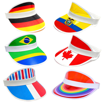Visera de PVC Unisex con la Bandera de Ecuador, Gorra Transparente con Parte Superior Abierta, Protección Solar para Invierno, Deportes al Aire Libre, Playa, Golf