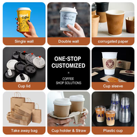 Gobelet en papier à paroi simple pour café chaud à emporter, avec logo personnalisé, écologique, jetable et recyclable, disponible en 6oz, 7oz, 8oz, 9oz, 10oz, 12oz, 16oz