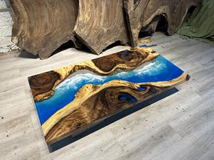 Mesa de Comedor de Resina con Cubierta de Madera Sólida 100% Natural COMMIT, Precio Económico y Razonable para Proveedores de Muebles de Madera - Product Image 3