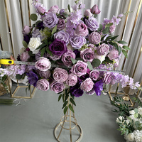 IFG Home Lila Seiden-Kunstblumenarrangement 60cm Kugel für Hochzeiten und Feiertage, Heimdekoration für Weihnachten, Muttertag, Ostern
