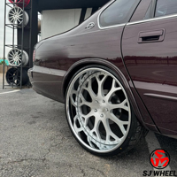 Jantes forgées rétro SJ Deep Dish 2 pièces 17-22 pouces 5x112 5x120 5x130 pour VW Beetle Golf MK1 MK2 Audi 100 Véhicule Old School