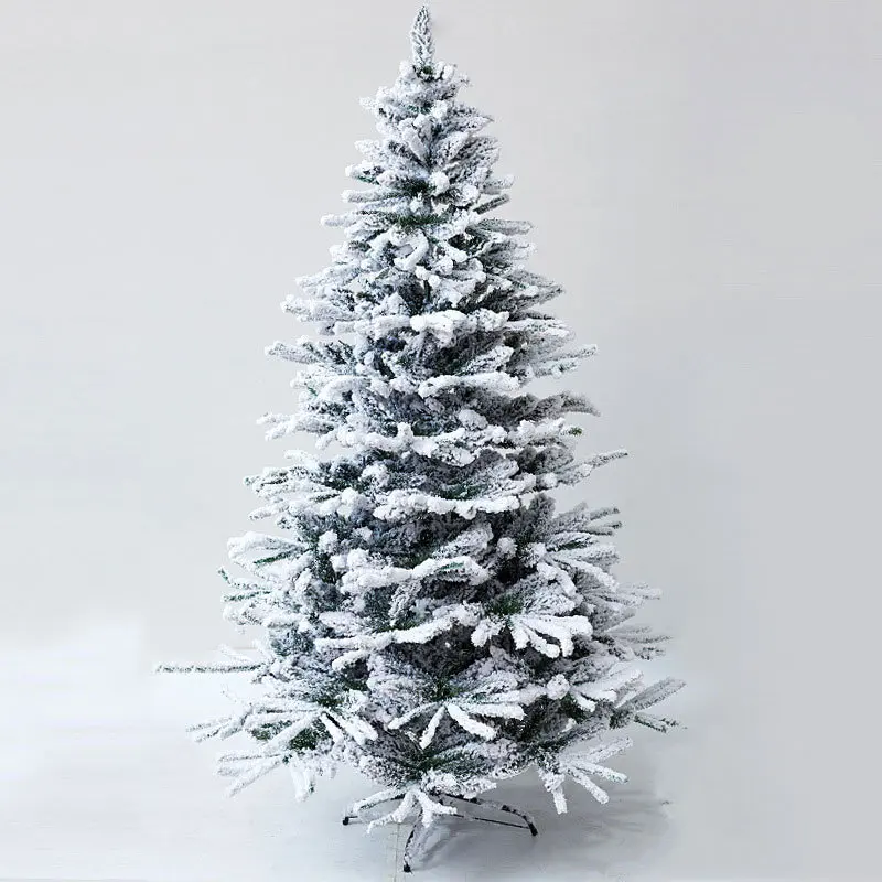 도매 고품질 인공 크리스마스 트리 금속 발 쉬운 설치 프리미엄 가문비 나무 휴일 눈 크리스마스 트리