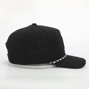 Gorra de Béisbol Personalizada de Alta Calidad, 5 Paneles, Perforada con Láser, Visera de Cuerda, Unisex, Ajustable, Resistente al Agua, para las Cuatro Estaciones - Product Image 4