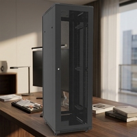 Rak Server Kabinet Jaringan Pusat Data Berdiri Lantai Baja 44U 600*1200mm Tersedia