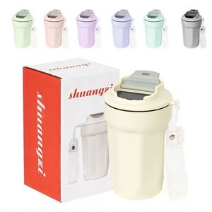 Mug de voyage isotherme en acier inoxydable personnalisable avec logo, écologique, avec couvercle - Product Image 5