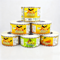 Autocollants en rouleau personnalisés en vinyle holographique, résistants à l'huile et à l'eau, pour étiquettes de viande, aliments congelés, confitures, pizzas, snacks, bocaux en verre et bouteilles