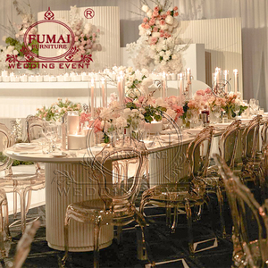 Vente en gros de meubles d'hôtel en acier inoxydable Mdf Table à manger de mariage VIP Tables de mariage modernes - Product Image 2