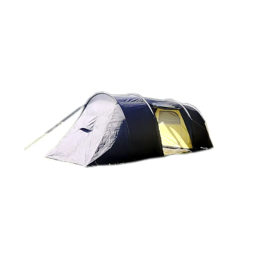 4 Seizoen Tunnel Tent Grote 2-Kamer Familie Camping Tent