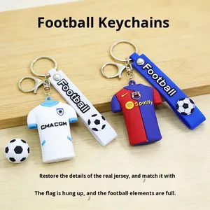 <span class=keywords><strong>Porte</strong></span>-clés en PVC souple pour maillot de football, badge d'équipe de football 2026, <span class=keywords><strong>porte</strong></span>-clés de voiture, cadeau pour supporter de football - Product Image 2