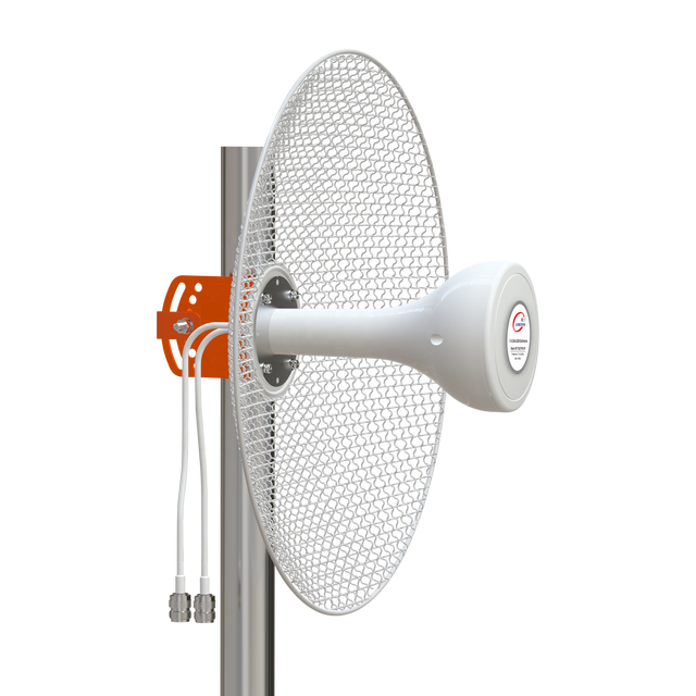 1710-4200 MHz 19 dBi Gain Mesh Parabolic 2x2 MIMO Dish Antenna
