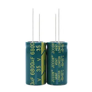高電圧可変アルミ電解コンデンサ6800uf 35v acスーパーコンデンサ