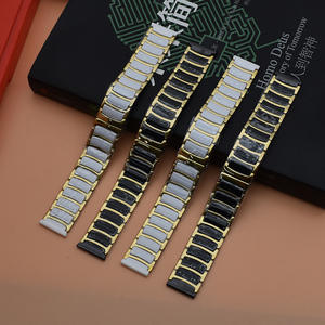 Bracelet montre intelligent en céramique avec bracelet respirant de luxe I-Beam en acier inoxydable compatible avec <span class=keywords><strong>Huawei</strong></span> GT pour Samsung 20 22mm - Product Image 1