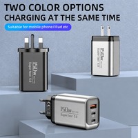 Multi-Port USB-A/USB-C 12W Schnell-Ladeadapter für Mobiltelefone (US/EU/UK) für iPhone Samsung