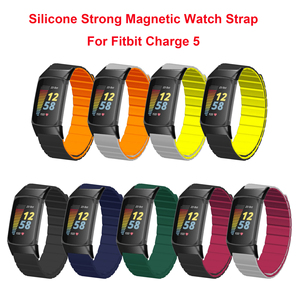 Boucle de ceinture magnétique en silicone solide autre bracelet en silicone accessoires intelligents pour poignet bracelets de montre pour <span class=keywords><strong>Fibit</strong></span> Charge 3 4 5 - Product Image 4