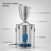 Machine de distillation et d'extraction domestique en acier inoxydable 30L 50L, système de microbrassage, équipement de brassage de bière à domicile