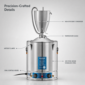 Machine de distillation et d'extraction domestique en acier inoxydable 30L 50L, système de microbrassage, équipement de brassage de bière <span class=keywords><strong>à</strong></span> domicile - Product Image 5
