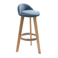Tabourets de bar modernes à vendre, cadre en bois, chaises hautes de comptoir avec coussin pour cuisine, hôtel, café