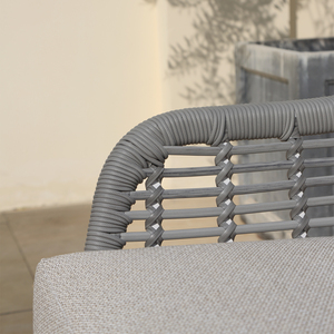 Canapé d'extérieur OSMEN PUGLIA en métal et rotin PE résistant aux UV, style ferme, pour cour et villa - Product Image 5