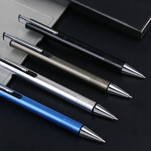 Stylo bille promotionnel à corps métallique lisse, couleurs assorties, largeur d'écriture 1,0 mm, personnalisable avec logo - Product Image 1