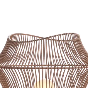 مصباح طاولة كلاسيكي مصنوع يدويًا من الخيزران والخيزران مصنوع يدويًا لتزيين السرير أو المنزل بتخفيضات كبيرة