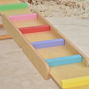 Hochwertige Holzwippe Balancespielzeug für Kinder Natürliche Holzwippe <span class=keywords><strong>Regenbogenwippe</strong></span> für den Innenbereich für Garten- und Schulgebrauch ab Werk - Product Image 4