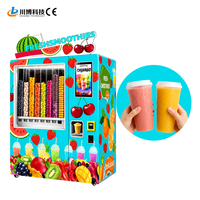Distributeur automatique de smoothies intelligent, design compact, faible coût d'exploitation, haute rentabilité, idéal pour les petites entreprises, logo personnalisé.