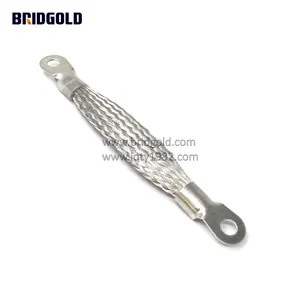 tin plated flexible copper connector braided copper ground strap