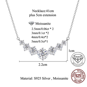 <span class=keywords><strong>Collana</strong></span> <span class=keywords><strong>con</strong></span> Pendente Rotondo in Moissanite Colore D VVS1, Argento Sterling 925 Autentico, Taglio Brillante, Supera il Test del <span class=keywords><strong>Diamante</strong></span>, per Donne - Product Image 6