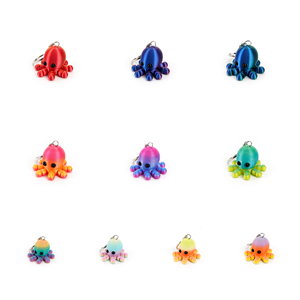 Porte-clés pieuvre imprimé en 3D Vashine, figurine articulée personnalisée en PLA, matériaux écologiques, jouets articulés pour enfants - Product Image 6