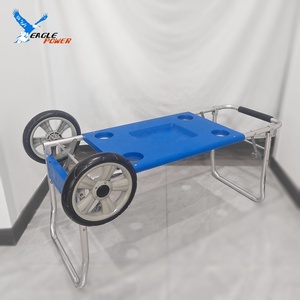 2 in 1 tragbarer <span class=keywords><strong>Trolley</strong></span> Cart Aluminium klappbarer Strand wagen für Picknick, Strand, Rasen, Sport im Freien - Product Image 1
