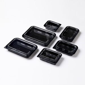 Boîtes d'emballage en plastique pour la restauration rapide à emporter, contenants jetables sûrs pour la préparation des repas, boîtes à bento écologiques - Product Image 4
