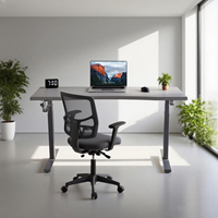 Bureau électrique de luxe réglable en hauteur, ergonomique, à double moteur, avec structure en acier, écologique et durable pour l'étude