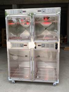 Meerkamerige roestvrijstalen ademende, eenvoudige, klassieke zuurstofkooi voor honden & katten in dierenklinieken & IC's - Product Image 6