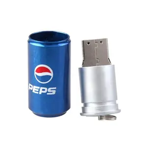 Cool Promotional Gift metal cola can USB Flash Drives custom logo memorias USB stick pen drive 64gb USB gadgets