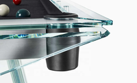 Usine directe haut de gamme personnalisé Standard Commercial cristal verre noir huit cas Villa Bluestone Table de billard maison