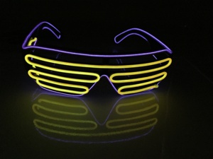 Gafas de moda con cable <span class=keywords><strong>EL</strong></span>, lentes de doble Color con obturador LED para fiestas, luminosas, para <span class=keywords><strong>EL</strong></span> <span class=keywords><strong>Bar</strong></span> nocturno - Product Image 5
