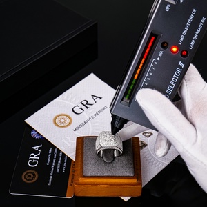 แหวนเงินแท้ 925 ทรงสี่เหลี่ยม ประดับเพชรโมอิสซาไนต์ DEF VVS1 ฝังแบบ Prong Setting รับรองโดยผู้เชี่ยวชาญ แหวนคลาสสิก ดีไซน์สวยงาม สำหรับทั้งชายและหญิง - Product Image 4