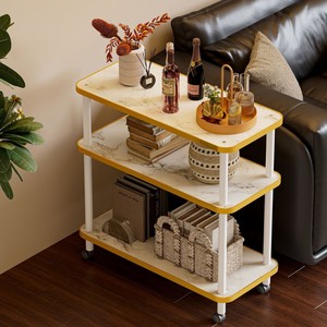 Sofá móvil de estilo nórdico con patrón de mármol de lujo, mesa auxiliar pequeña, mesa de centro pequeña, decoración para sala de estar - Product Image 3