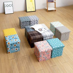 Repose-pieds ottoman confortable avec rangement, boîte à jouets pliable polyvalente et robuste avec couvercle - Product Image 2