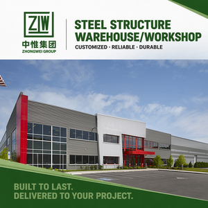 Entrepôt préfabriqué à deux étages de 1000 m² en structure métallique certifié CE Zhongwei – Kits de construction métallique à faible coût pour usage commercial - Product Image 1