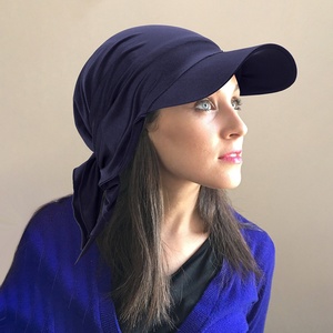 Gorra de Béisbol con Hijab Pre-Atado para Mujeres Musulmanas, Visera Protectora Solar, Transpirable, para Playa, Verano, con Lazo Ajustable, para Uso Diario en Ramadán - Product Image 5